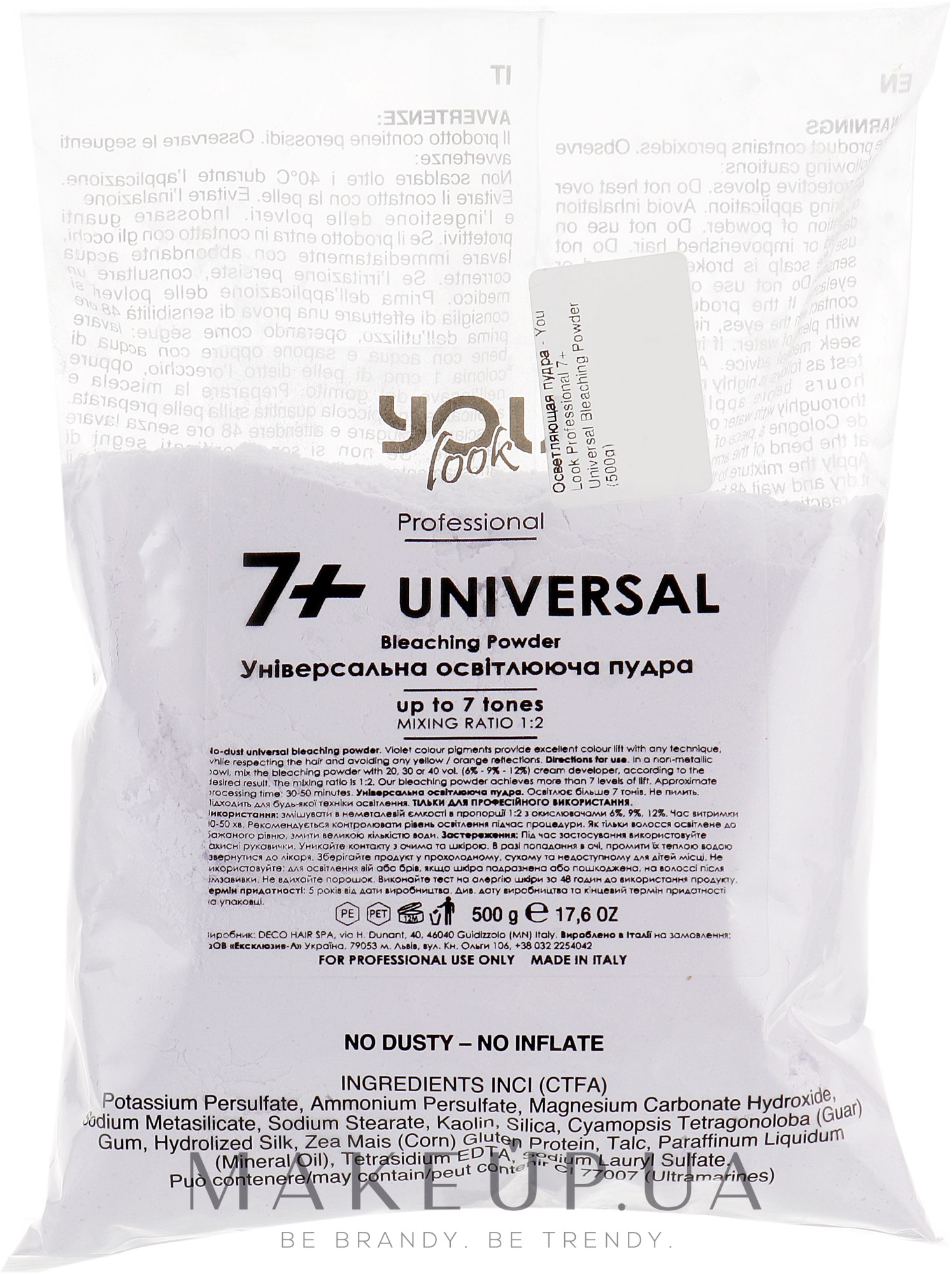 Осветляющая пудра - You Look Professional 7+ Universal Bleaching Powder — фото 500g