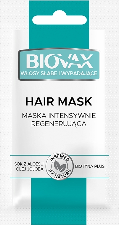 Маска от выпадения волос - Biovax Anti-Hair Loss Mask Travel Size
