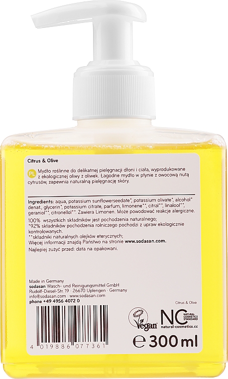 Рідке мило - Sodasan Citrus And Olive Liquid Soap — фото N4