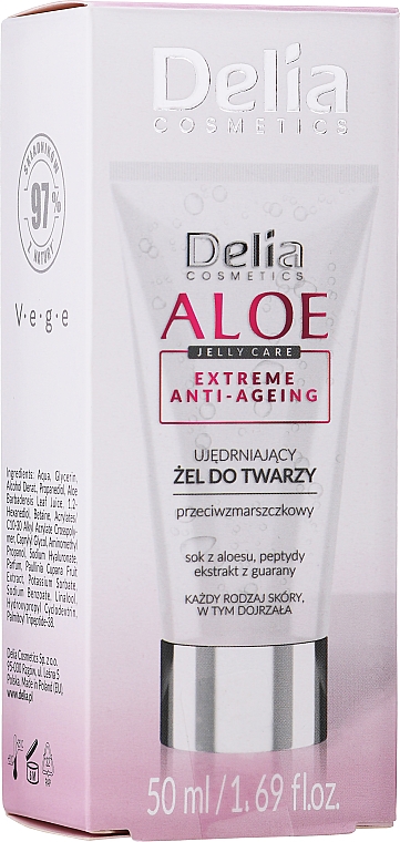 Зміцнювальний гель для обличчя - Delia Aloe Jelly Care — фото N2