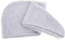 Рушник-тюрбан для сушки волосся, сірий - MAKEUP Hair Drying Towels — фото N2