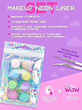 Набор графических лайнеров для макияжа, 8 шт - 7 Days Extremely Chick UVglow Neon Pastel — фото N3