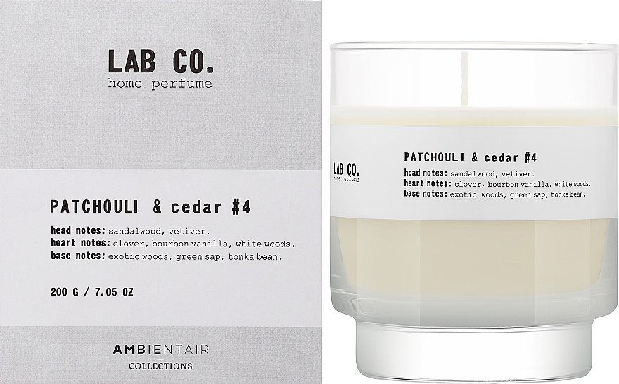 Ароматическая свеча - Ambientair Lab Co. Patchouli & Cedar — фото N2