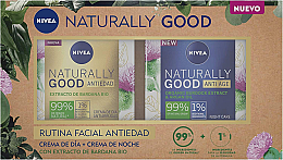 Духи, Парфюмерия, косметика Набор - NIVEA Naturally Good Anti-Aging Facial Routine (cr/50ml + night/cr/50ml)