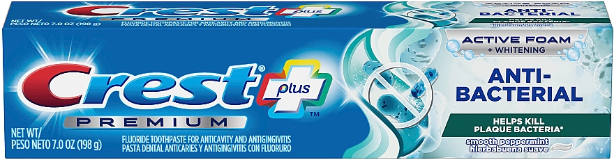 Зубна паста - Crest Premium Plus Anti-Bacterial Toothpaste — фото N1