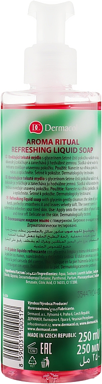 Жидкое мыло "Свежий арбуз" - Dermacol Aroma Ritual Liquid Soap Fresh Watermelon — фото N2