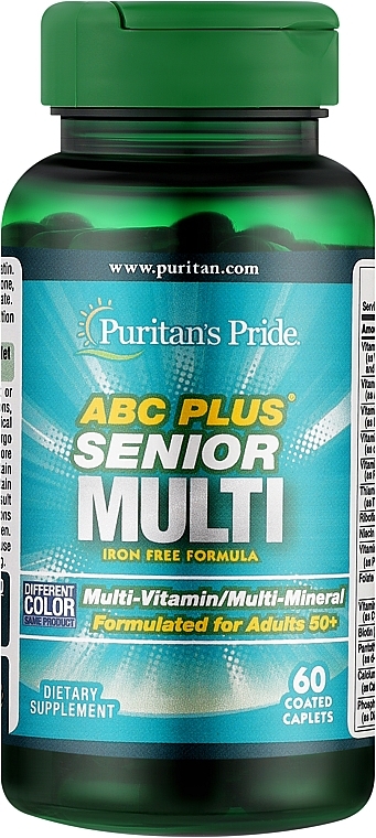 Мультивитамины и минералы 50+ - Puritan's Pride ABC PLUS Senior Multivitamin — фото N1