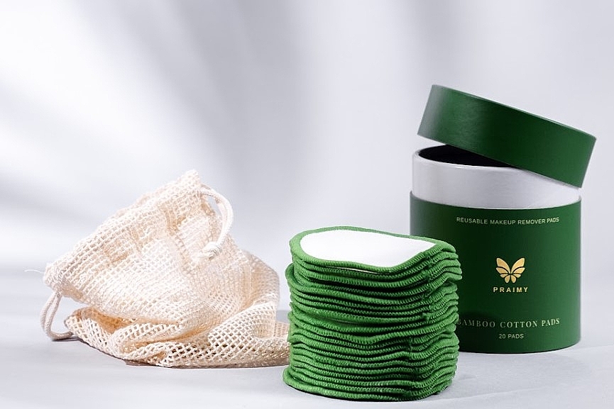 Багаторазові диски для очищення обличчя - Praimy Bamboo Cotton Pads — фото N3