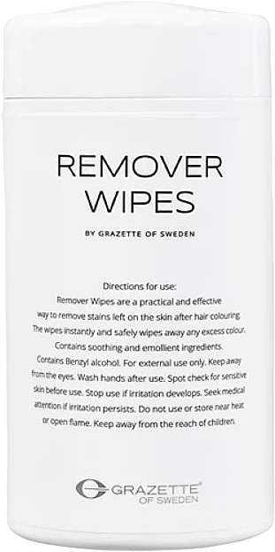 Салфетки для удаления краски с кожи головы, 100 шт. - Grazette Remover Wipes — фото N1