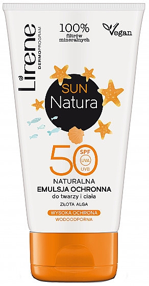 Емульсія для засмаги SPF 50+ - Lirene Sun Natura Sun Light Emulsion SPF 50+ Vege