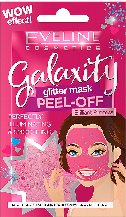 Очищувальна маска з блискітками - Eveline Cosmetics Galaxity Glitter Mask Peel-off — фото N1