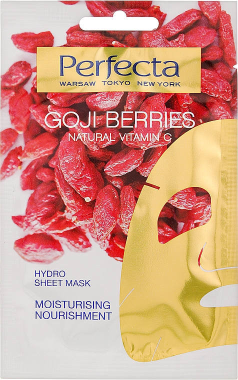 Увлажняющая тканевая маска с экстрактом ягод годжи - Perfecta Goji Berries Face Mask — фото N1
