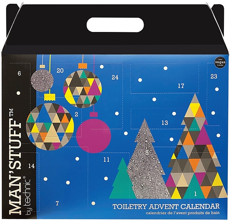 Набор "Адвент-календарь", 24 продукта - Technic Cosmetics Man'Stuff Toiletry Advent Calendar — фото N1
