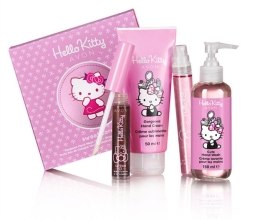 Парфумерія, косметика Дитячий парфумерно-косметичний набір - Avon Hello Kitty (soap/150ml + cr/50ml + edt/15ml + gloss/7ml)