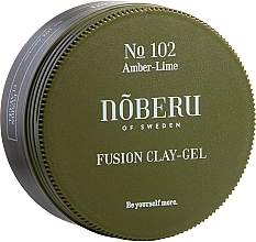 Гель для об'єму та укладання волосся - Noberu of Sweden №102 Amber Lime Fusion Clay-Gel — фото N1