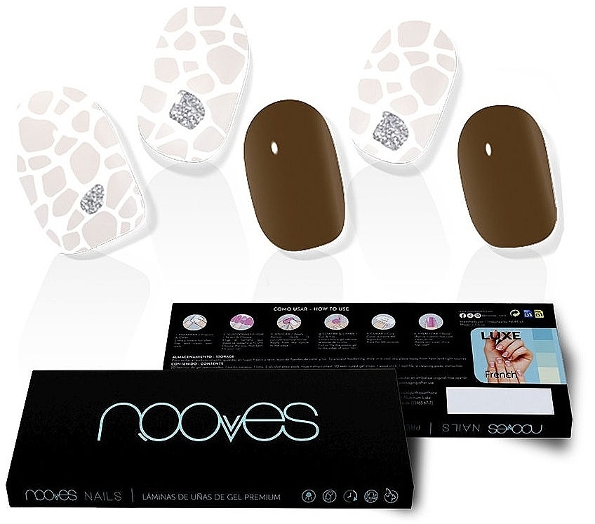 Набор гелевых наклеек для ногтей - Nooves Premium Glam Suzanne Glitter — фото N2
