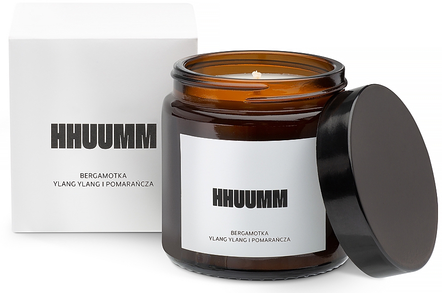 Натуральна соєва свічка з ароматом бергамота, іланг-ілангу та апельсина - Hhuumm — фото N2