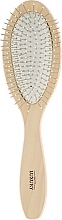 Парфумерія, косметика Масажна щітка для волосся, HB-03-07, дерев'яна овальна велика - Beauty LUXURY