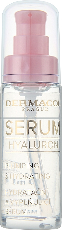 Зволожувальна та розгладжувальна сироватка для обличчя - Dermacol Hyaluron Plumping & Hydrating Serum — фото N1