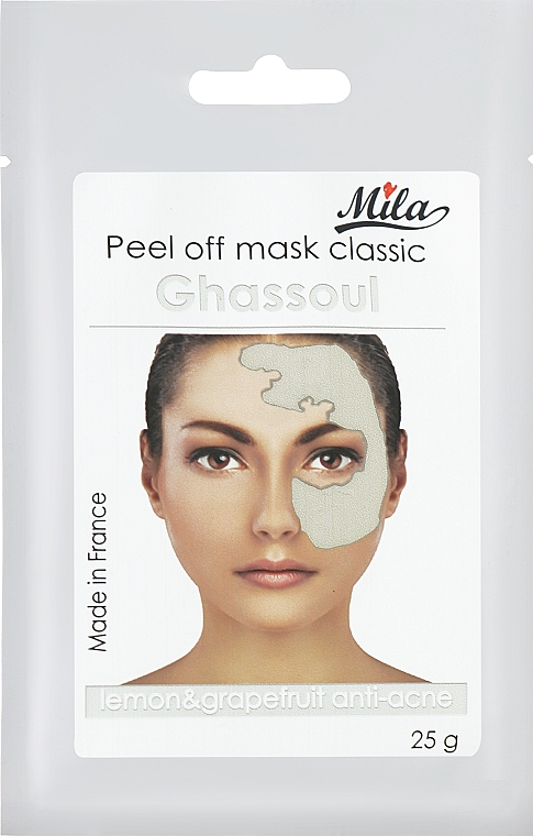 Маска альгінатна класична порошкова "Глина гасуль" - Mila Mask Peel Off Ghassoul