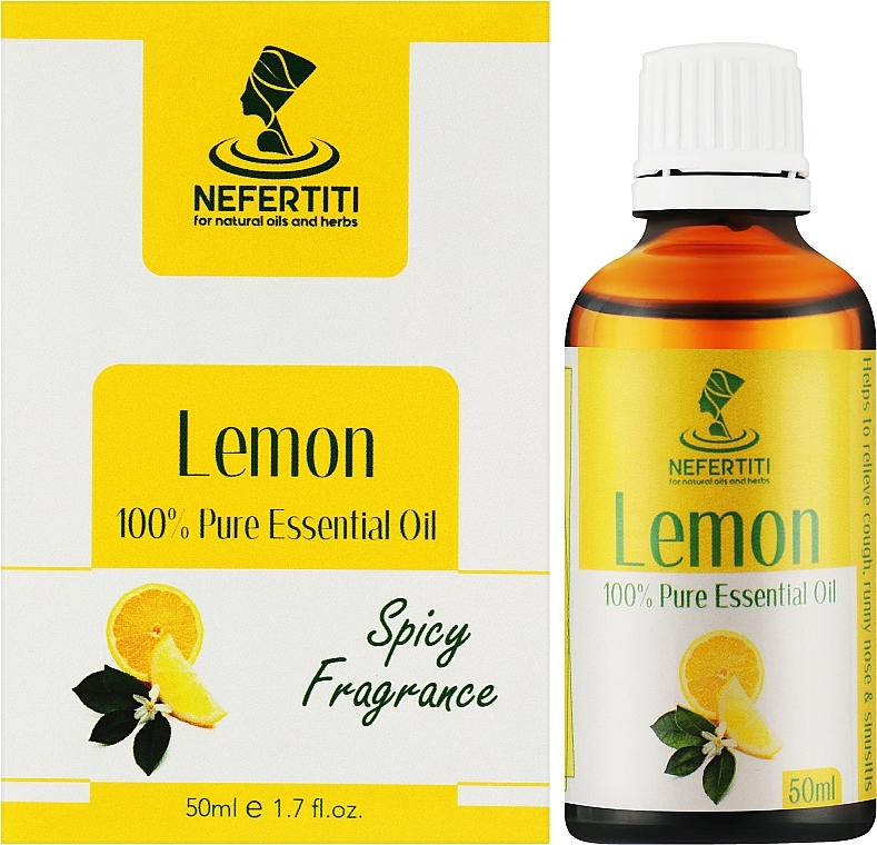 Эфирное масло лимона - Nefertiti Lemon 100% Pure Essential Oil — фото N2