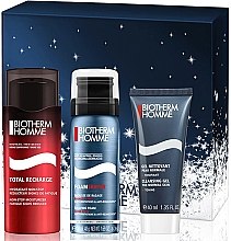 Парфумерія, косметика Набір - Biotherm Homme Total Recharge (f/gel/50ml + shave/foam/50ml + f/gel/40ml)