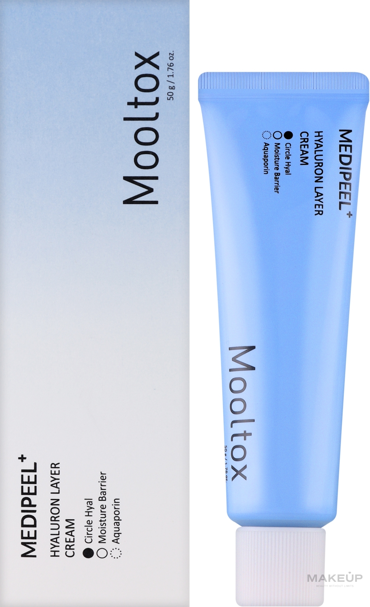 Крем для підвищення еластичності шкіри обличчя - MEDIPEEL Hyaluron Layer Cream Mooltox — фото 50g