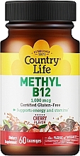 Духи, Парфюмерия, косметика Витаминно-минеральный комплекс "Метил B12. Ягодный вкус 1000 мг." - Country Life Methyl B12
