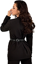 Ремінь, екошкіра, чорний "Good Girl" - MAKEUP Women’s PU Leather Belt — фото N3