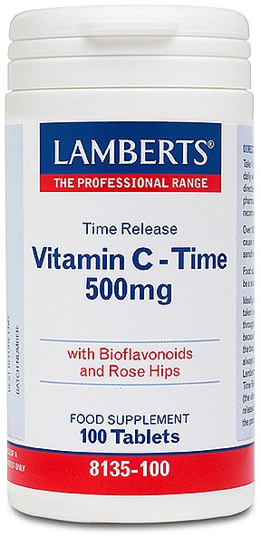 Харчова добавка "Вітамін С", 500 мг - Lamberts Vitamin C Time 500mg — фото N1
