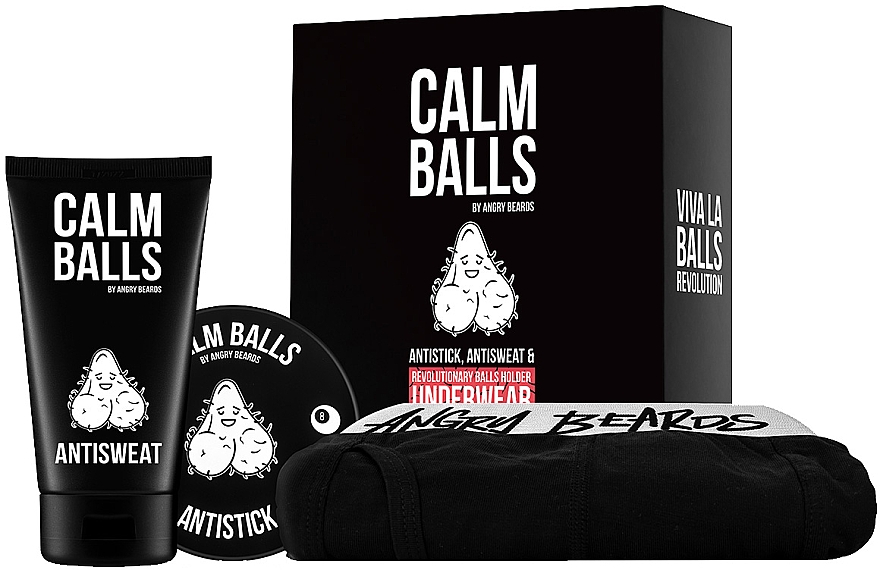 Набор - Angry Beards Calm Balls (b/cr/150 ml + deo/150ml + boxers XXL/1pc) — фото N1