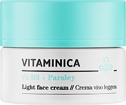 Парфумерія, косметика Легкий крем для обличчя - Bioearth Vitaminica Vit B3 + Parsley Light Face Cream