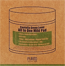 Зволожувальні педи для очищення шкіри з центелою - Purito Centella Green Level All In One Mild Pad — фото N5