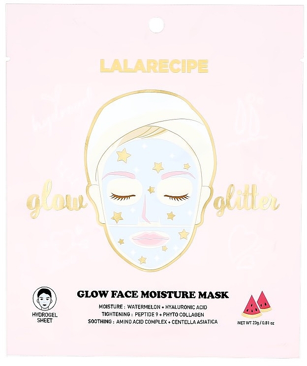 Маска для обличчя гідрогелева для сяйва і зволоження шкіри - Lalarecipe Glow Face Moisture Mask — фото N1
