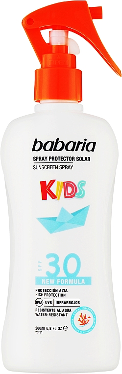 Детский солнцезащитный спрей SPF30+ - Babaria Children's Sunscreen Spray SPF30+