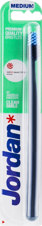 Зубна щітка Clean Smile (medium), синя - Jordan — фото N1