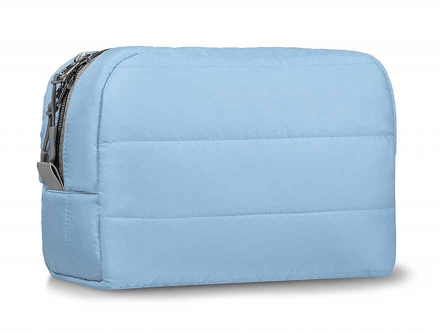 Косметичка стеганая, голубая "Classy" - MAKEUP Cosmetic Bag Sky