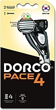 Парфумерія, косметика Станок для гоління з 4 лезами + 2 касети - Dorco PACE 4