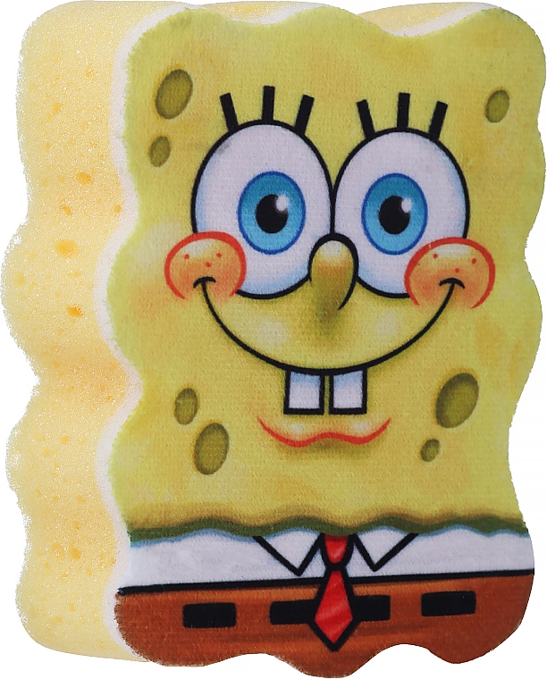 Мочалка банная детская "Спанч Боб", желтая 2 - Suavipiel Sponge Bob Bath Sponge — фото N1