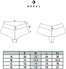 Женские кружевные трусики-шорты с завышенной талией, белые - Moraj — фото N2