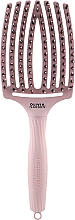 Щетка для укладки - Olivia Garden FingerBrush Combo Large Pastel Pink — фото N1
