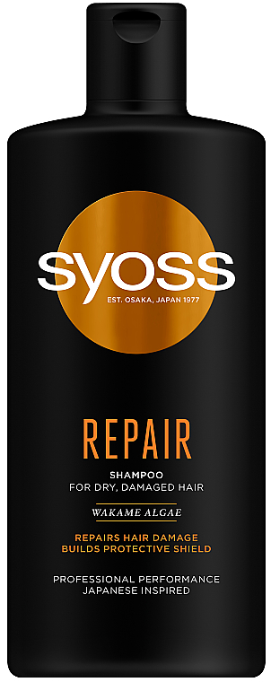 Шампунь с водорослями вакаме для сухих и поврежденных волос - Syoss Repair Shampoo