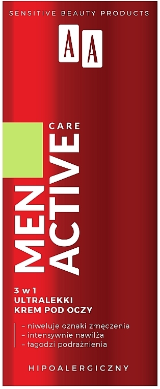 Ультралегкий крем для век 3 в 1 - AA Cosmetics Men Active Care — фото N2