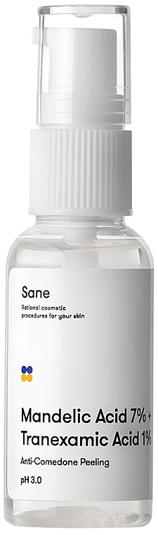 Пилинг для лица с миндальной кислотой - Sane Mandelic Acid 7% + Tranexamic Acid 1%