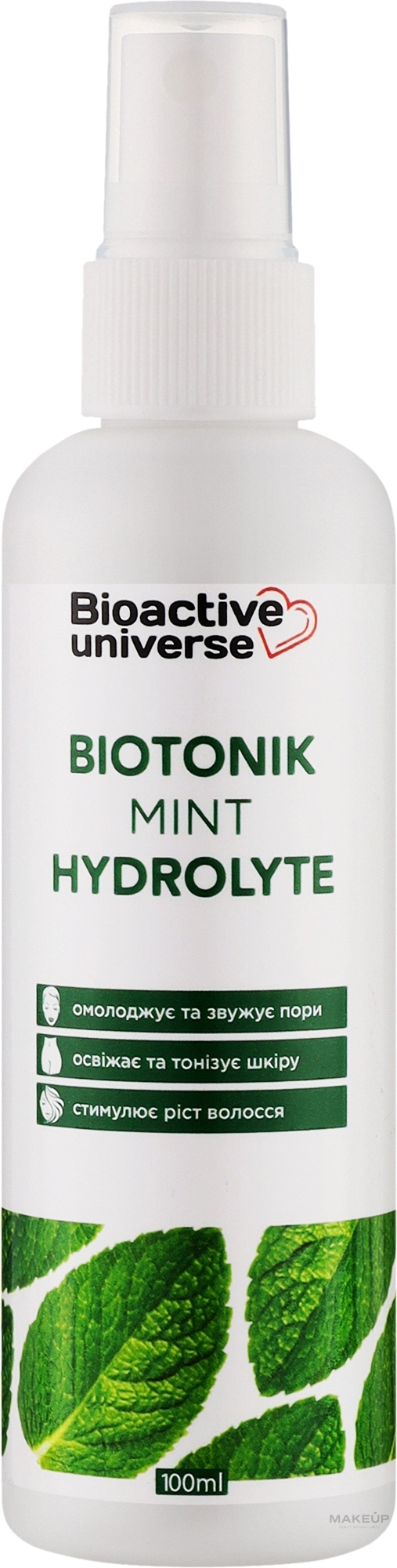 Тоник-гидролат "Мята" - Bioactive Universe Biotonik Hydrolyte — фото 100ml