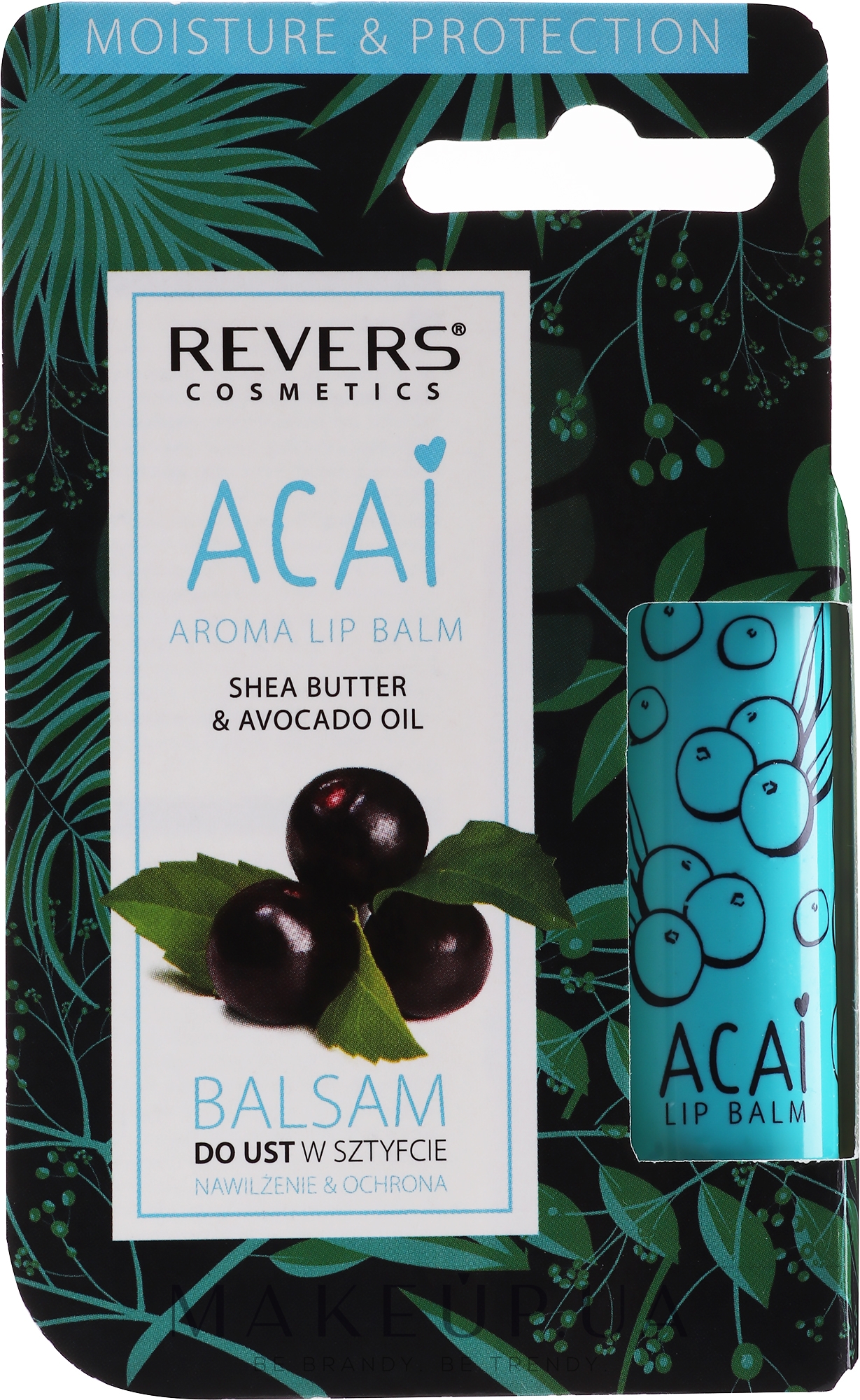 Увлажняющий бальзам-стик для губ - Revers Cosmetics Lip Balm — фото Acai