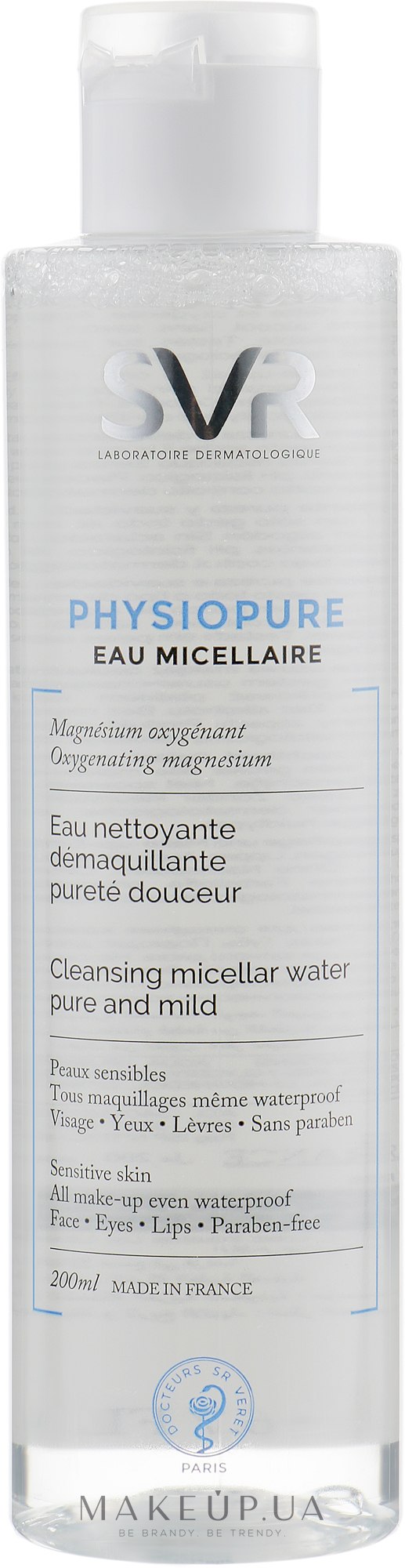 Очищающая мицеллярная вода - SVR Physiopure Cleansing Micellar Water — фото 200ml