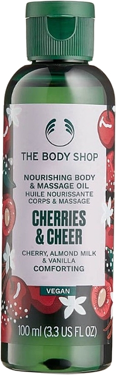 Олія для тіла та масажу "Вишня та веселощі" - The Body Shop Cherries & Cheer Body & Massage Oil — фото N1