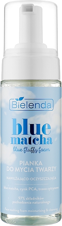 Зволожувальна й очищувальна пінка для обличчя - Bielenda Blue Matcha Blue Fluffy Foam — фото N1