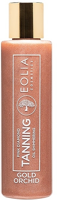 Олія з рожевими блискітками для засмаги "Золота орхідея" - Eolia Tanning Oil Shimmering Pink Diamond Gold Orchid — фото N1